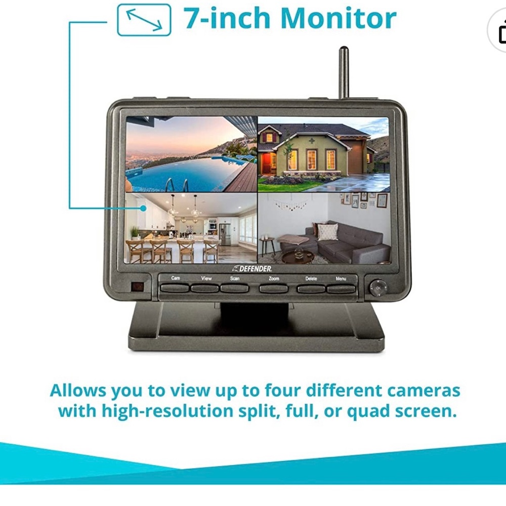 Defender security & monitor system - 2 cameras & monitor & accessors New in box - Picture 3 of 7